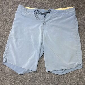Patagonia Mens Board Shorts Hydropeak Volley 9" Sz 35 Blue Swim Surf Trunks